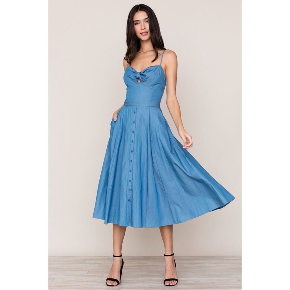 Yumi Kim Blue Midi Dress